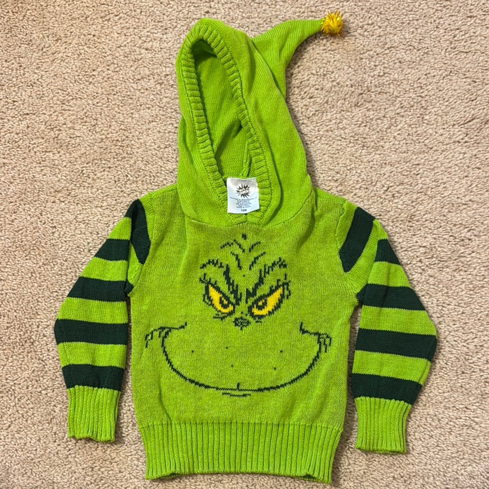 Green Grinch Knit Hoodie